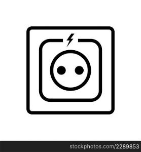 Electricity outlet socket power plug vector illustration icon.