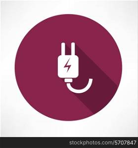 electricity, piug icon Flat modern style vector illustration