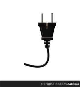 Electricity plug icon in cartoon style on a white background. Electricity plug icon, cartoon style