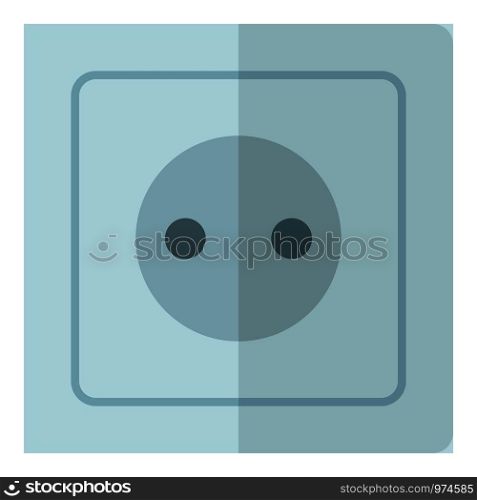 Electricity socket icon. Flat illustration of electricity socket vector icon for web. Electricity socket icon, flat style