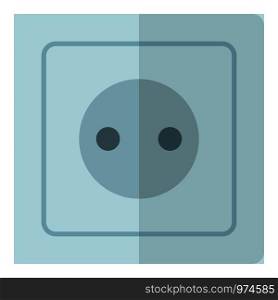 Electricity socket icon. Flat illustration of electricity socket vector icon for web. Electricity socket icon, flat style