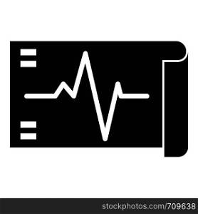 Electrocardiogram icon. Simple illustration of electrocardiogram vector icon for web. Electrocardiogram icon, simple style