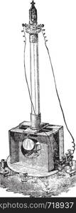 Electrodynamometer by Weber, vintage engraved illustration. Industrial encyclopedia E.-O. Lami - 1875.