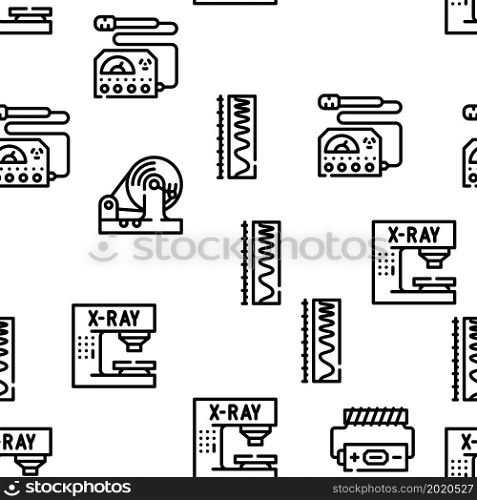 Electromagnetic Science Physics Vector Seamless Pattern Thin Line Illustration. Electromagnetic Science Physics Vector Seamless Pattern