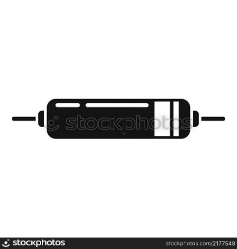 Electronic capacitor icon simple vector. Component resistor. Circuit resistor. Electronic capacitor icon simple vector. Component resistor