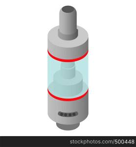 Electronic cigarette atomizer icon in isometric 3d style on a white background. Electronic cigarette atomizer icon