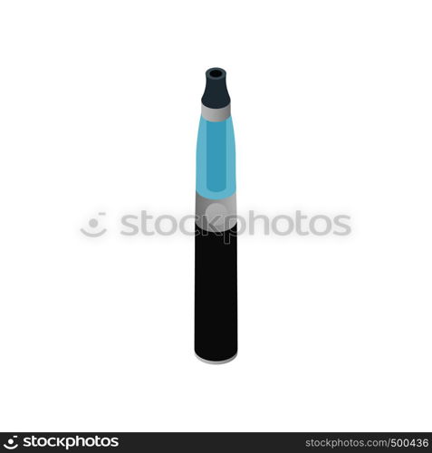 Electronic cigarette icon in isometric 3d style on a white background. Electronic cigarette icon, isometric 3d style