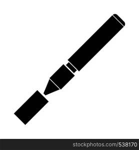 Electronic cigarette icon in simple style on a white background. Electronic cigarette icon, simple style