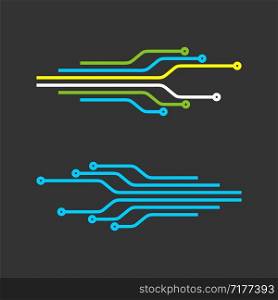 Electronic Circuit Line, Technology Logo Template Illustration Design. Vector EPS 10.