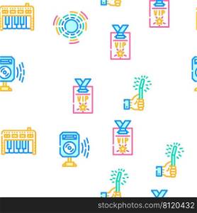 Electronic Dance Music Vector Seamless Pattern Color Line Illustration. Electronic Dance Music Vector Seamless Pattern