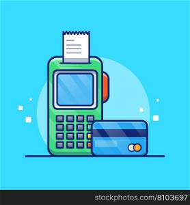 Electronic data capture receipt and bank card Vector Image