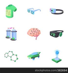 Electronic devices of future icons set. Cartoon illustration of 9 electronic devices of future vector icons for web. Electronic devices of future icons set