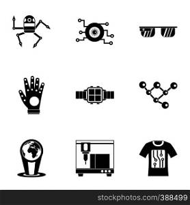 Electronic devices of future icons set. Simple illustration of 9 electronic devices of future vector icons for web. Electronic devices of future icons set
