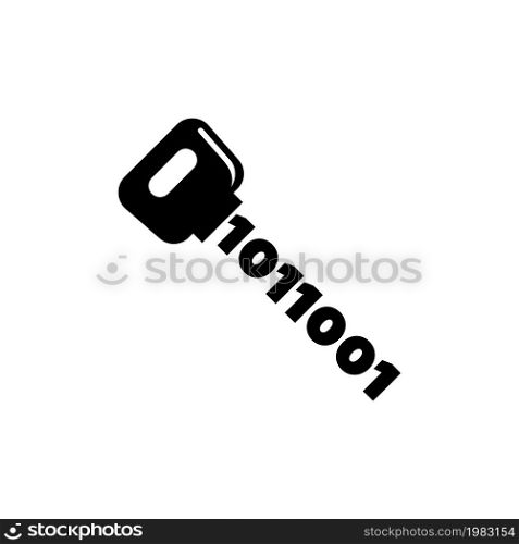 Electronic Digital Key, Cyber Safety. Flat Vector Icon illustration. Simple black symbol on white background. Electronic Digital Key, Cyber Safety sign design template for web and mobile UI element. Electronic Digital Key, Cyber Safety. Flat Vector Icon illustration. Simple black symbol on white background. Electronic Digital Key, Cyber Safety sign design template for web and mobile UI element.