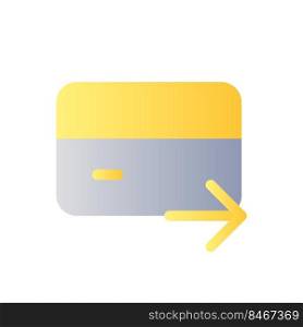 Electronic funds transfer flat gradient color ui icon. Electronic operation. Money transaction. Simple filled pictogram. GUI, UX design for mobile application. Vector isolated RGB illustration. Electronic funds transfer flat gradient color ui icon