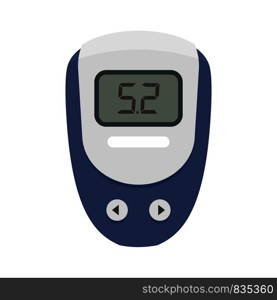 Electronic glucometer icon. Flat illustration of electronic glucometer vector icon for web isolated on white. Electronic glucometer icon, flat style