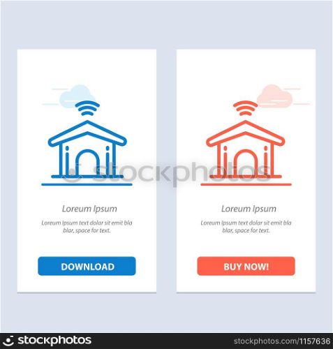 Electronic, Home, Smart, Technology Blue and Red Download and Buy Now web Widget Card Template