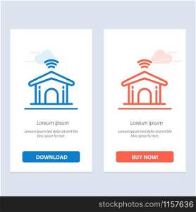 Electronic, Home, Smart, Technology Blue and Red Download and Buy Now web Widget Card Template