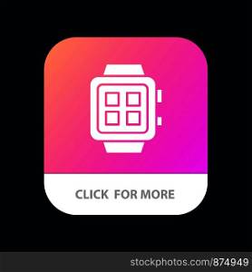 Electronic, Home, Smart, Technology, Watch Mobile App Button. Android and IOS Glyph Version