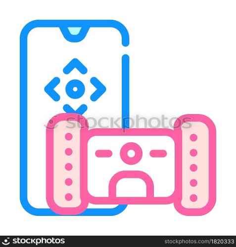 electronic pet toy with remote control color icon vector. electronic pet toy with remote control sign. isolated symbol illustration. electronic pet toy with remote control color icon vector illustration