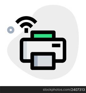 Electronic printer functions via wifi connection