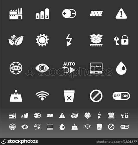 Electronic sign icons on gray background, stock vector