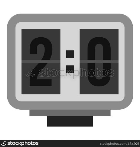 Electronic soccer scoreboard icon flat isolated on white background vector illustration. Electronic soccer scoreboard icon isolated