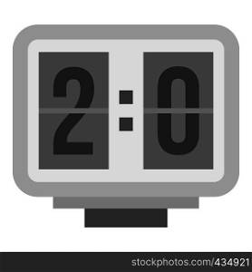 Electronic soccer scoreboard icon flat isolated on white background vector illustration. Electronic soccer scoreboard icon isolated