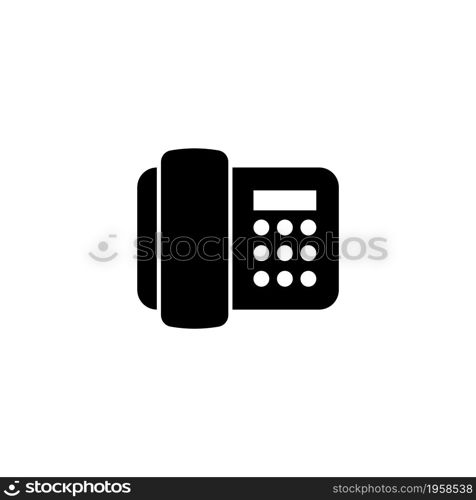 Electronic Telephone, Phone Fax Machine. Flat Vector Icon illustration. Simple black symbol on white background. Digital Telephone, Phone Fax Machinesign design template for web and mobile UI element. Electronic Telephone, Phone Fax Machine. Flat Vector Icon illustration. Simple black symbol on white background. Digital Telephone, Phone Fax Machinesign design template for web and mobile UI element.