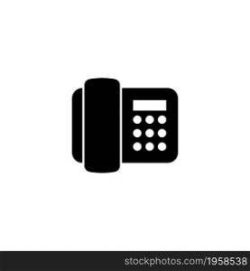 Electronic Telephone, Phone Fax Machine. Flat Vector Icon illustration. Simple black symbol on white background. Digital Telephone, Phone Fax Machinesign design template for web and mobile UI element. Electronic Telephone, Phone Fax Machine. Flat Vector Icon illustration. Simple black symbol on white background. Digital Telephone, Phone Fax Machinesign design template for web and mobile UI element.