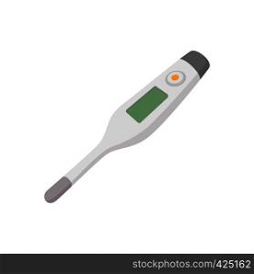 Electronic thermometer cartoon icon on a white background. Electronic thermometer cartoon icon