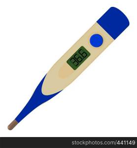 Electronic thermometer icon. Cartoon illustration of electronic thermometer vector icon for web. Electronic thermometer icon, cartoon style