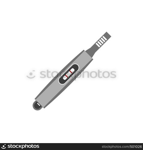 Electronic thermometer icon in flat style isolated on white background. Electronic thermometer icon