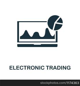 Electronic Trading vector icon illustration. Creative sign from investment icons collection. Filled flat Electronic Trading icon for computer and mobile. Symbol, logo vector graphics.. Electronic Trading vector icon symbol. Creative sign from investment icons collection. Filled flat Electronic Trading icon for computer and mobile