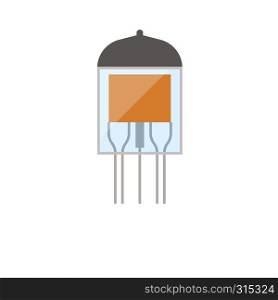 Electronic vacuum tube icon. Flat color design. Vector illustration.