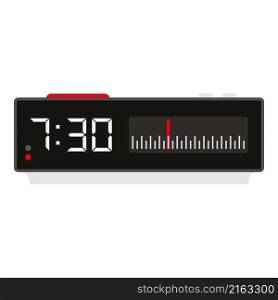 Electronic watch alarm clock isolated on white background. digital electronic clock.