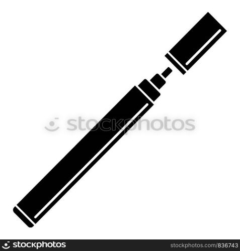 Electronical cigarette icon. Simple illustration of electronical cigarette vector icon for web design isolated on white background. Electronical cigarette icon, simple style