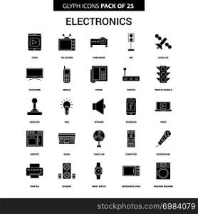 Electronics Glyph Vector Icon set