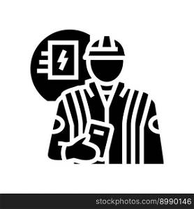 electronics installers repairers glyph icon vector. electronics installers repairers sign. isolated symbol illustration. electronics installers repairers glyph icon vector illustration