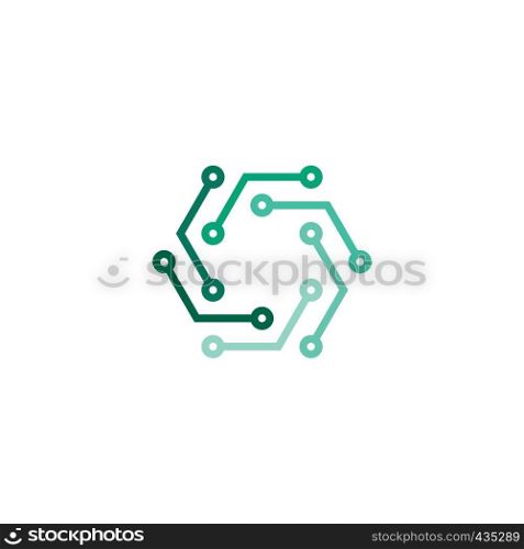 electronics technology logo vector icon abstract
