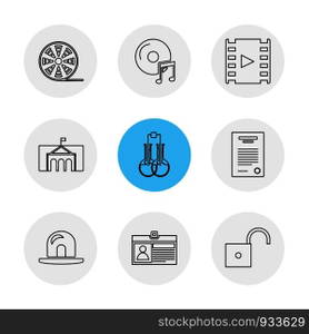 electronics , technology , study , education , science , computer , laptop , graph , bulb, camera , target , cd , video , media , icon, vector, design,  flat,  collection, style, creative,  icons