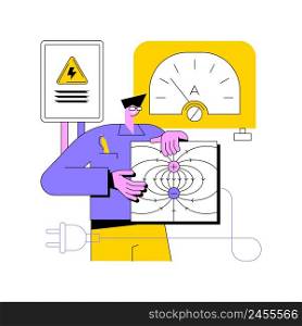 Electrotechnology abstract concept vector illustration. Certification in electrotechnology, electrical engineering practice, industrial science, power system design, electronics abstract metaphor.. Electrotechnology abstract concept vector illustration.