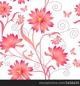 Elegance Seamless color pattern on background, vector illustration