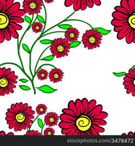 Elegance Seamless color pattern on background, vector illustration