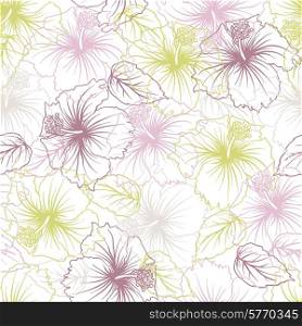 Elegance seamless pastel flower pattern.