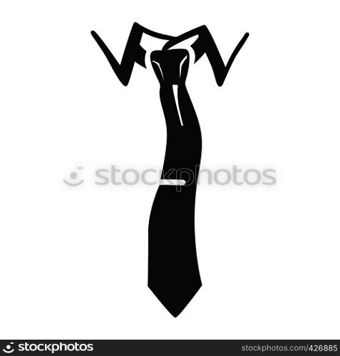Elegance tie icon. Simple illustration of elegance tie vector icon for web design isolated on white background. Elegance tie icon, simple style