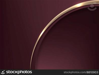 Elegant 3D abstract golden ribbon and curve lines on red background with space for your text. Luxury style. You can use for chinese new year and valentine day banner, card, poster, flyer, etc