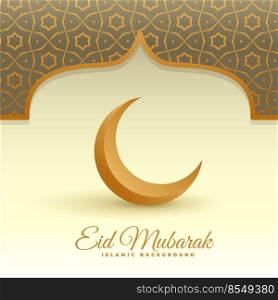 elegant 3d moon islamic eid mubarak background