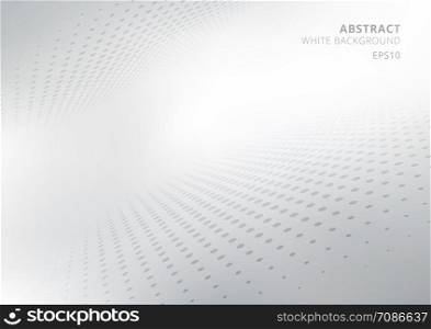 Elegant abstract white and gray gradient perspective background with curved and halftone style. Modern design for report and project presentation template. Vector illustration