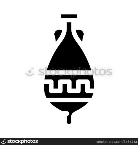 elegant amphora glyph icon vector. elegant amphora sign. isolated symbol illustration. elegant amphora glyph icon vector illustration